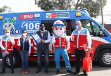 Municipalidad de Chaclacayo y el SAMU presentan moderna ambulancia anti COVID