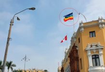 MUNICIPALIDAD DE LIMA COLOCÓ AL REVÉS LA BANDERA DEL TAHUANTINSUYO EN EL MARCO DEL INTI RAYMI