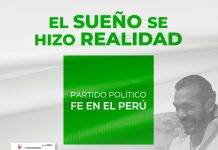PARTIDO POLÍTICO FE EN EL PERÚ LOGRA SU INSCRIPCIÓN