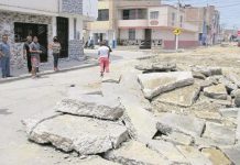 CHICLAYO: OBRA DEL MUNICIPIO DESTRUYE CALLE EN BUEN ESTADO
