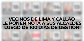 VECINOS DE LIMA Y CALLAO LE PONEN NOTA A SUS ALCALDES LUEGO DE 100 DIAS DE GESTIÓN MUNICIPAL