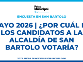 Encuesta: MAYO 2026 | ¿Por cuál de los candidatos a la Alcaldía de SAN BARTOLO votaría? (SAN BARTOLO)